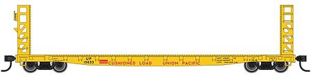 Walthers Mainline 5916 HO Scale 53' GSC Bulkhead Flatcar - Ready to Run -- Union Pacific #15033 (Armour Yellow, red)