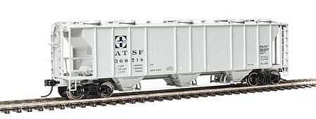 Walthers Mainline 7005 HO Scale 50' Pullman-Standard PS-2 2893 3-Bay Covered Hopper - Ready to Run -- Santa Fe #300718