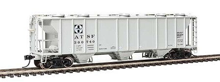 Walthers Mainline 7006 HO Scale 50' Pullman-Standard PS-2 2893 3-Bay Covered Hopper - Ready to Run -- Santa Fe #300740