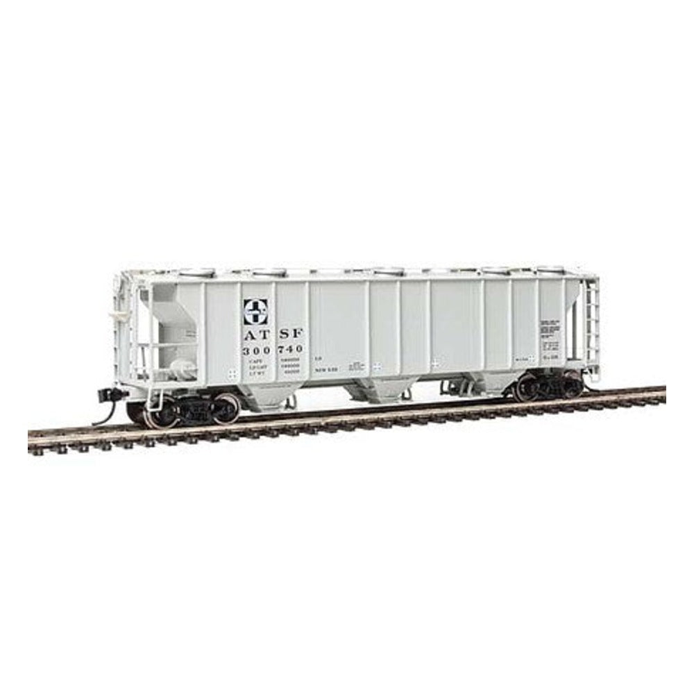 Walthers Mainline 7006 HO Scale 50' Pullman-Standard PS-2 2893 3-Bay Covered Hopper - Ready to Run -- Santa Fe #300740