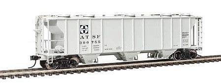 Walthers Mainline 7007 HO Scale 50' Pullman-Standard PS-2 2893 3-Bay Covered Hopper - Ready to Run -- Santa Fe #300755