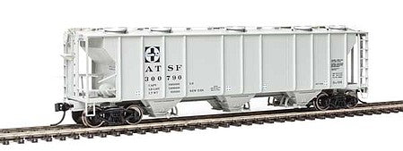 Walthers Mainline 7008 HO Scale 50' Pullman-Standard PS-2 2893 3-Bay Covered Hopper - Ready to Run -- Santa Fe #300790