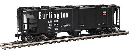 Walthers Mainline 7015 HO Scale 50' Pullman-Standard PS-2 2893 3-Bay Covered Hopper - Ready to Run -- Chicago, Burlington & Quincy #85059
