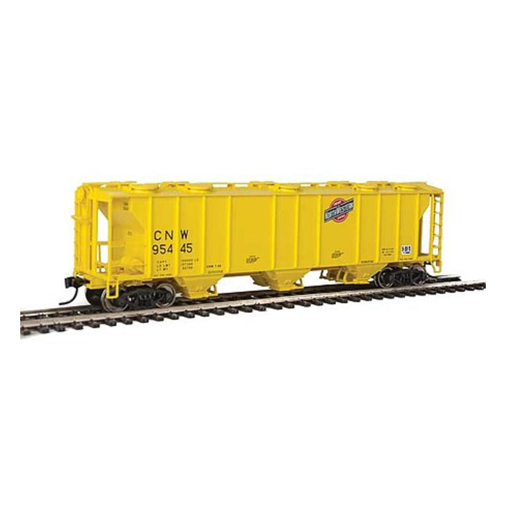 Walthers Mainline 7018 HO Scale 50' Pullman-Standard PS-2 2893 3-Bay Covered Hopper - Ready to Run -- Chicago & North Western(TM) #95445