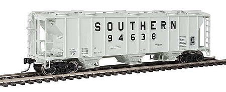 Walthers Mainline 7033 HO Scale 50' Pullman-Standard PS-2 2893 3-Bay Covered Hopper - Ready to Run -- Southern Railway #94638