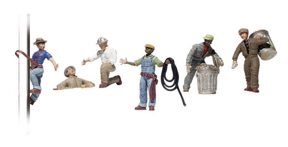 Woodland Scenics A1826 HO Scale City Workers (8 pieces)