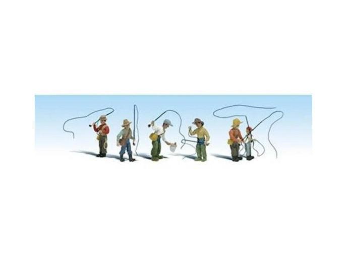 Woodland A1910 HO Fly Fishermen Figuers