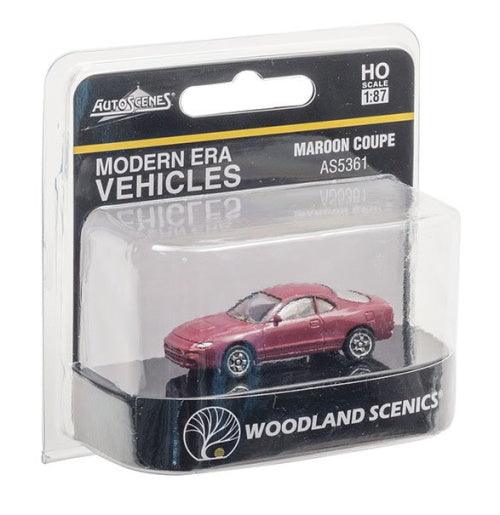 Woodland Scenics AS5361 HO Scale Maroon Coupe