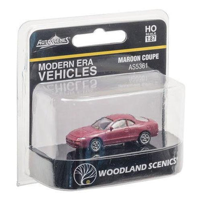 Woodland Scenics AS5361 HO Scale Maroon Coupe