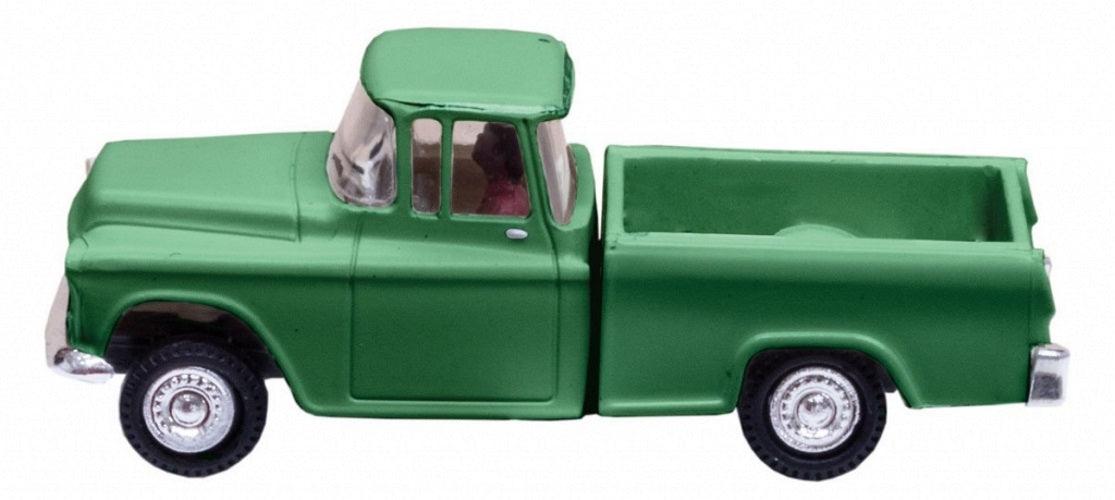 Woodland Scenics JP5590 HO Scale Green Pickup Truck