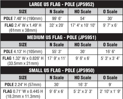 Woodland Scenics JP5951 Medium US Flag Pole
