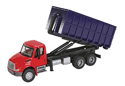 Walthers SceneMaster 11630 HO Int'l 4300 Dumpster Carrier Red/Blue