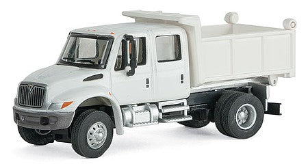 Walthers SceneMaster 11634 HO Int'l 4300 Crew Dump Truck White MOW