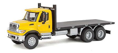 Walthers SceneMaster 11653 HO Int'l 7600 Flatbed Truck Yellow