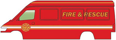 Walthers SceneMaster 949-12204 HO Scale Service Van - Assembled -- Fire
