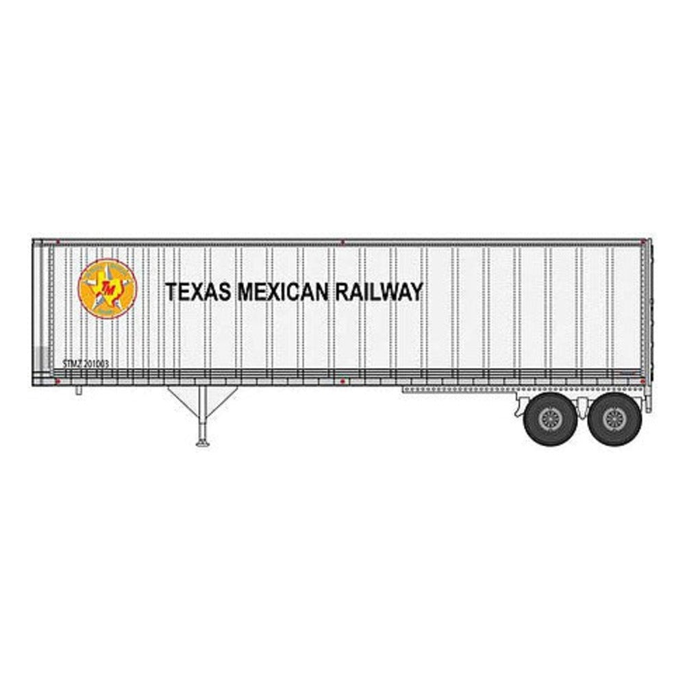 Walthers SceneMaster 949-2516 HO Scale 40' Trailmobile Trailer 2-Pack - Assembled -- Texas Mexican Railway (white, black, orange)