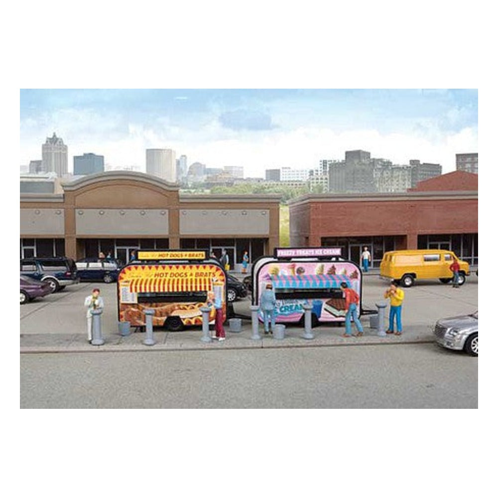 Walthers SceneMaster 949-2905 HO Scale Ice Cream and Hot Dog Food Trailers - Kit