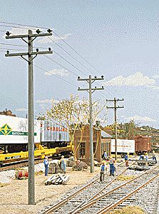 Walthers SceneMaster 4120 HO Utility Pole Set Kit pkg(24)