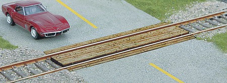 Walthers SceneMaster 4158 HO Wood Grade Crossing Kit Single