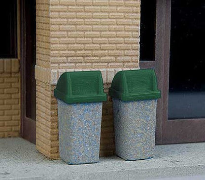 Walthers SceneMaster 4174 HO Modern Trash Cans pkg(24)
