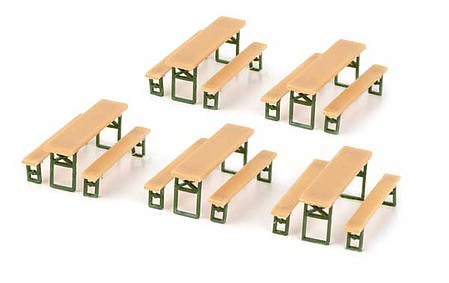 Walthers SceneMaster 4190 HO Picnic Tables Kit pkg(5)