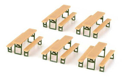 Walthers SceneMaster 4190 HO Picnic Tables Kit pkg(5)