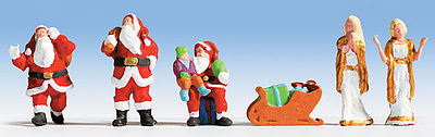 Walthers SceneMaster 6031 HO Christmas Figures pkg(6)