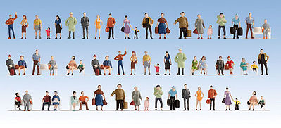 Walthers SceneMaster 6042 HO Platform Passengers pkg(60)