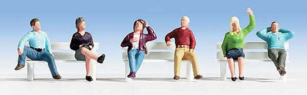 Walthers SceneMaster 6059 HO Seated People Set #3 pkg(6)