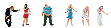 Walthers SceneMaster 949-6080 HO Scale Zombies pkg(6)