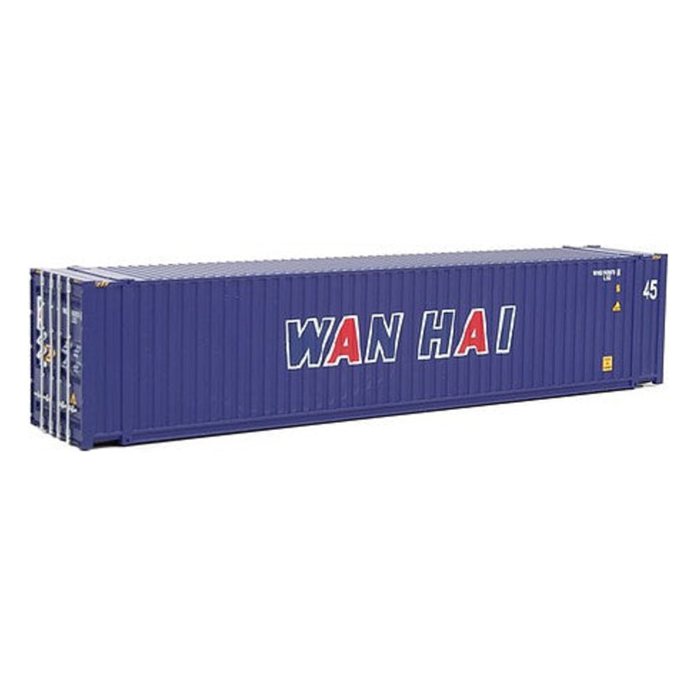 Walthers Scenemaster 8574 HO Scale 45' CIMC Container - Assembled -- Wan Hai (blue, white, red)