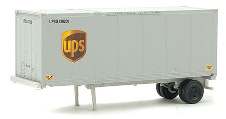 Walthers SceneMaster 8601 HO 28' Container Chassis UPS