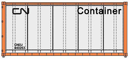 Walthers SceneMaster 8653 HO 20' Smooth Container CN
