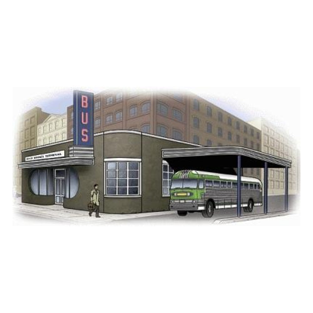 Walthers Cornerstone 933-2934 HO Scale Silver Springs Bus Terminal -- Kit