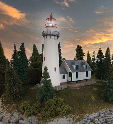 Walthers Cornerstone 933-3665 HO Scale Eagle Point Lighthouse -- Kit