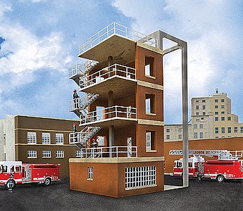 Walthers Cornerstone 933-3766 HO Scale Fire Department Drill Tower -- Kit - 4-1/8 x 3-7/16 x 7" 10.5 x 8.7 x 17.8cm