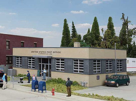 Walthers Cornerstone 933-4200 HO Scale Brick Post Office -- Kit - 7-7/8 x 5-11/16 x 3-1/16"  20 x 14.4 x 7.7cm