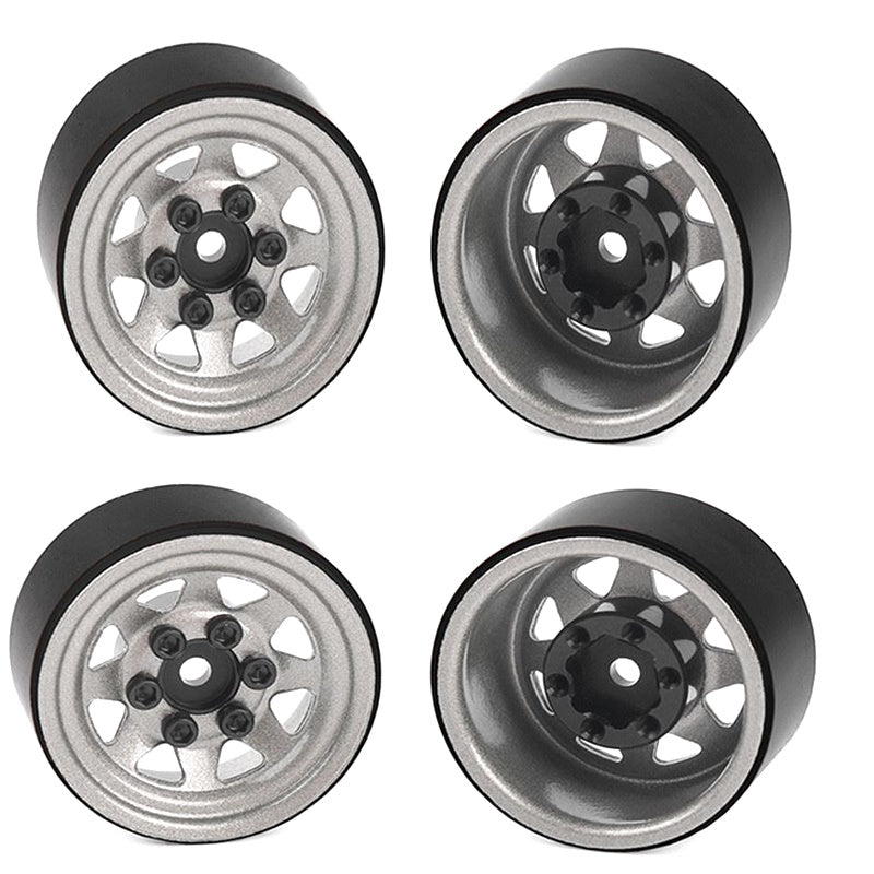 RC4WD RC4ZW0345 Stamped Steel 1.0" Stock Beadlock Wheels (Plain)