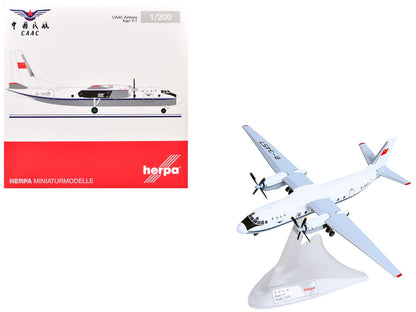 Xian Y-7 Commercial Aircraft "CAAC Airlines" (B-3457) White with Blue Stripes 1/200 Diecast Model by Herpa  free shipping USA