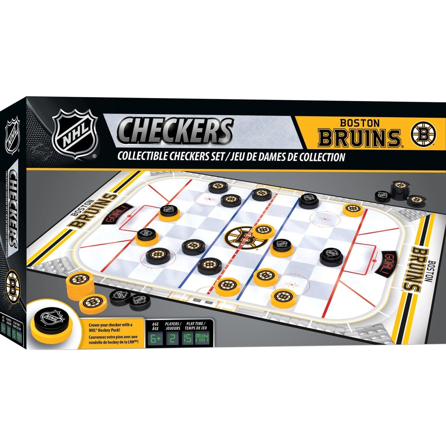 Boston Bruins Checkers Board Game by MasterPieces Puzzle Company INC