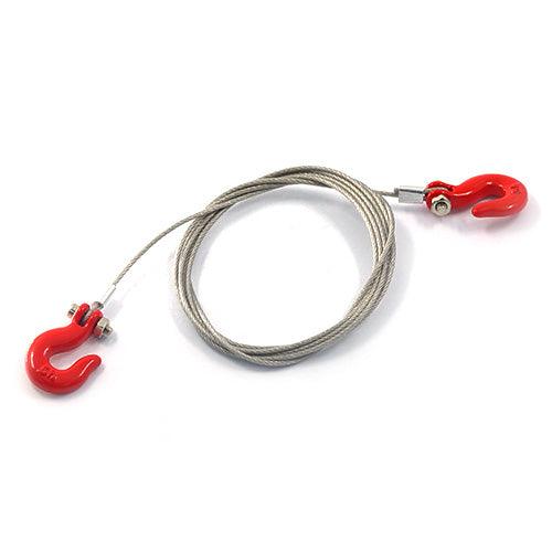 Yeah Racing YA-0373 1/10 RC Rock Crawler Accessories Steel Wire Rope w/Hook