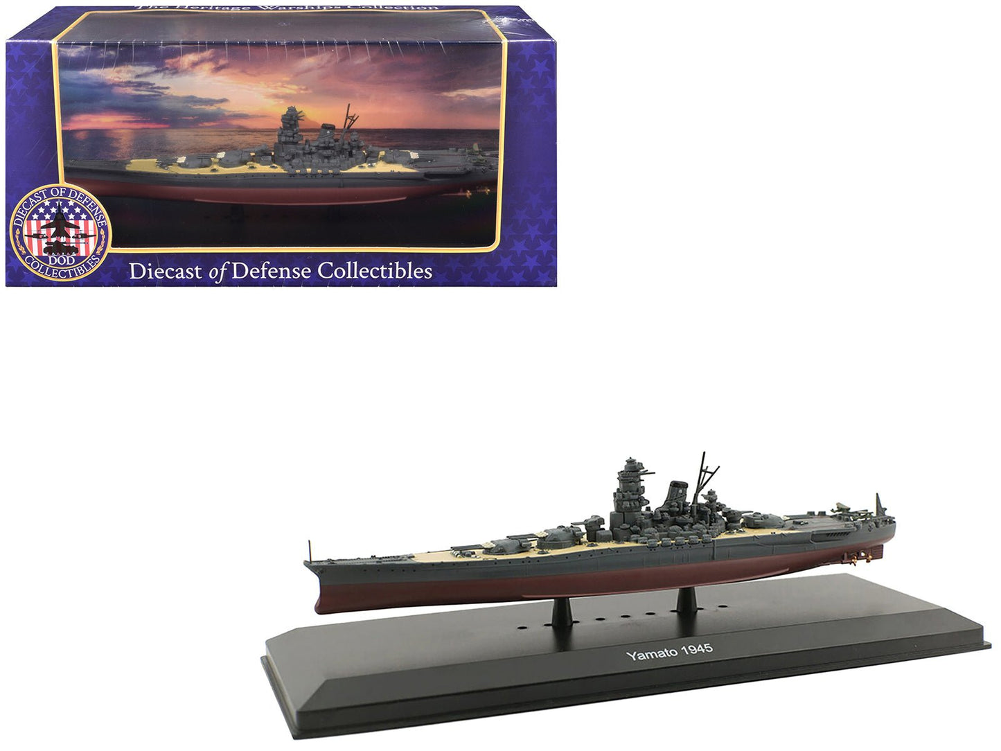Yamato Battleship "Imperial Japanese Navy" (1945) 1/1100 Diecast Model by Diecast of Defense  free shipping USA
