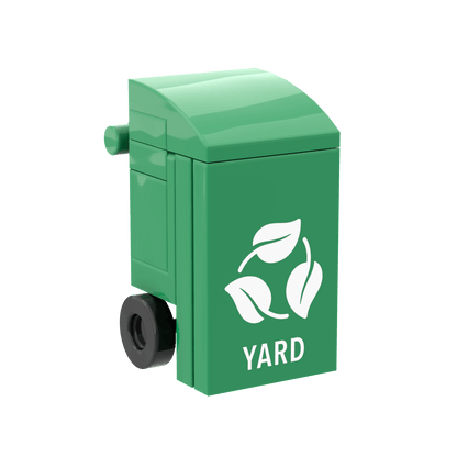 Yard Waste Bin - Mini Building Set - Custom Printed - Made Using LEGO® Parts