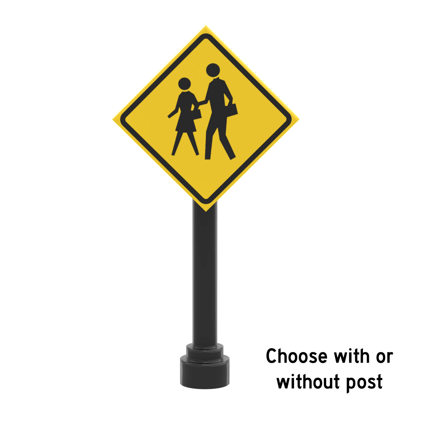 School Street Sign - Custom Printed 2x2 Tile - Made Using a LEGO® Part
