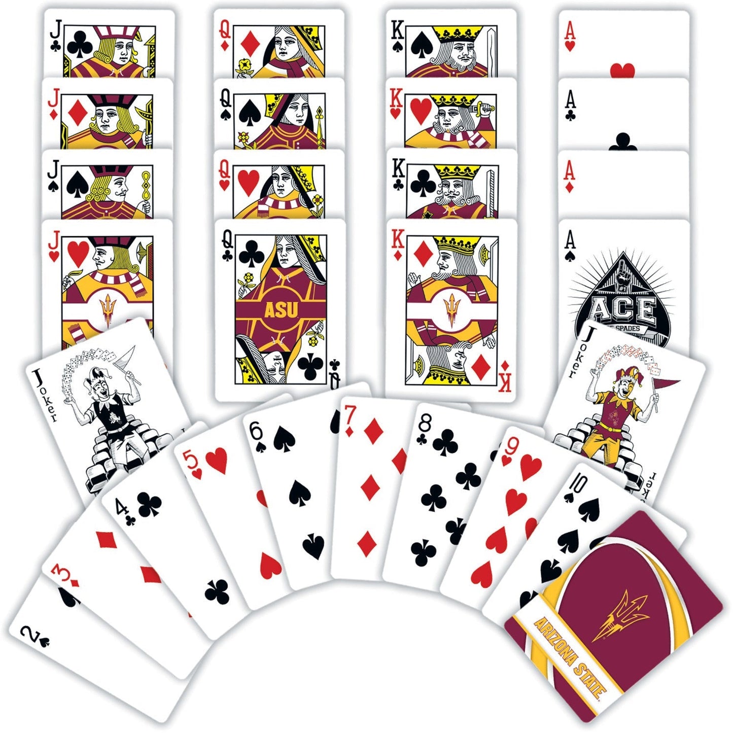Arizona State Sun Devils Playing Cards - 54 Card Deck by MasterPieces Puzzle Company INC